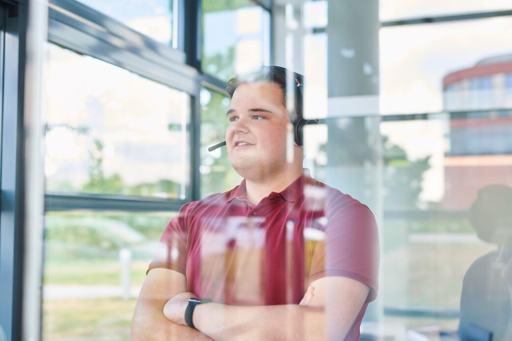 An employee from technical services